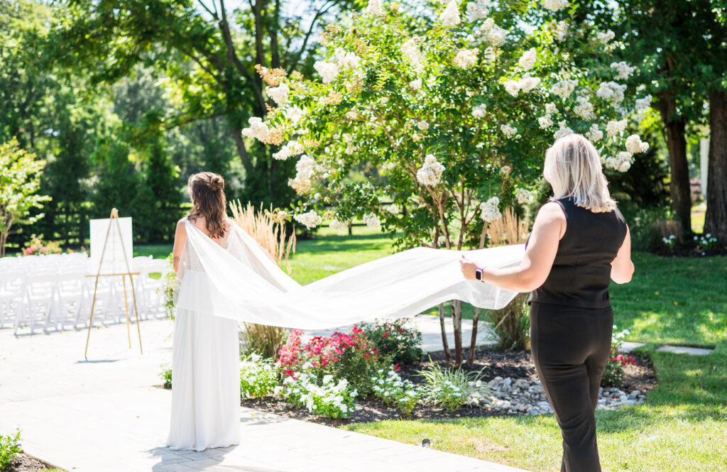 Best Wishes Loudoun wedding planner team coordinating a wedding at Halcyon Watson in Loudoun County, VA