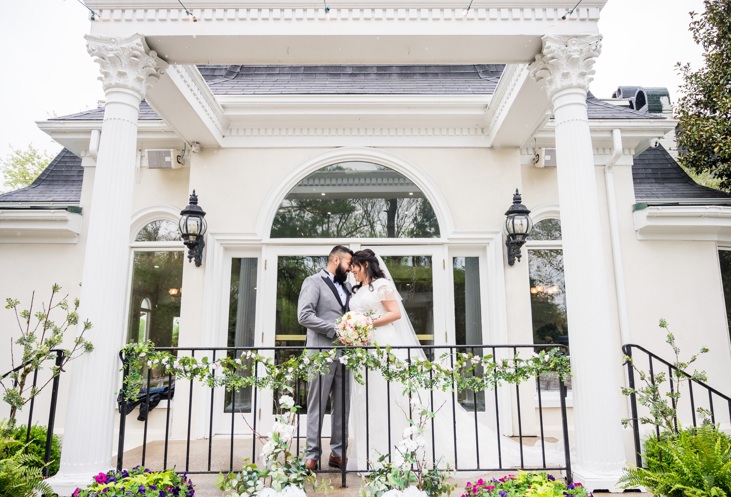 Ceresville Mansion wedding venue exterior with European-inspired architecture in Frederick, Maryland.
