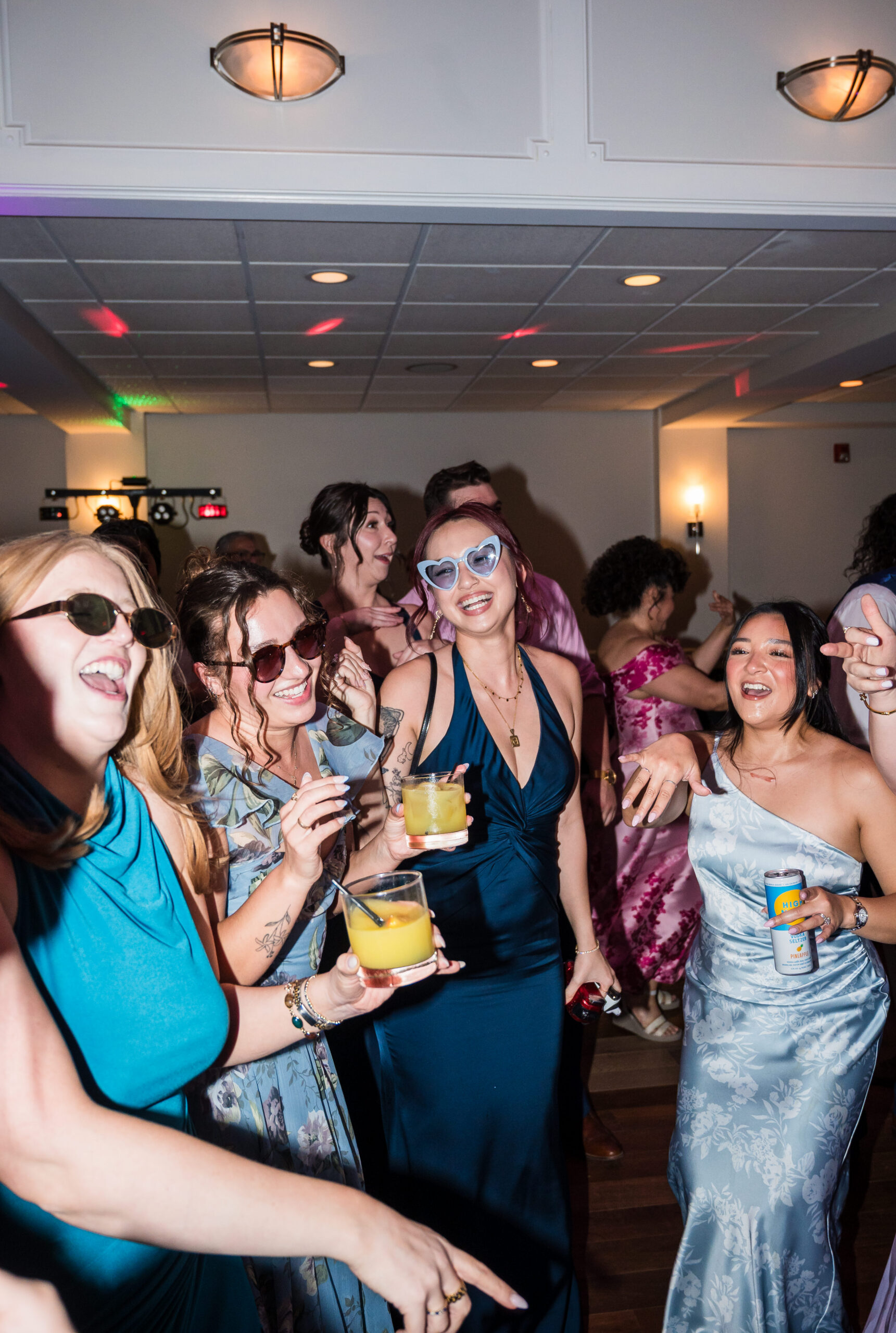 Wedding reception guests dancing at Herrington on the Bay in Maryland