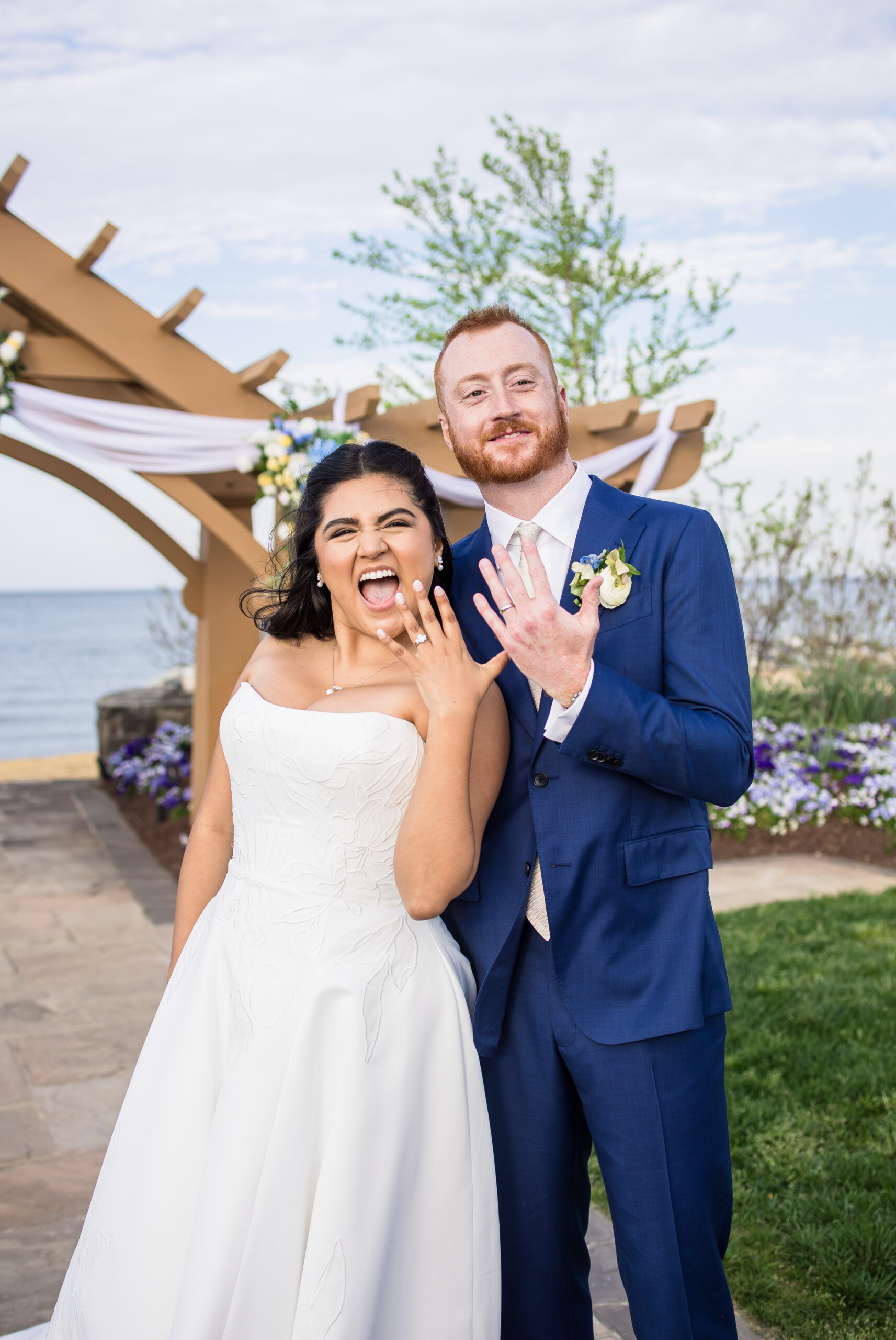 Wedding portraits captured at Herrington on the Bay North Beach Maryland