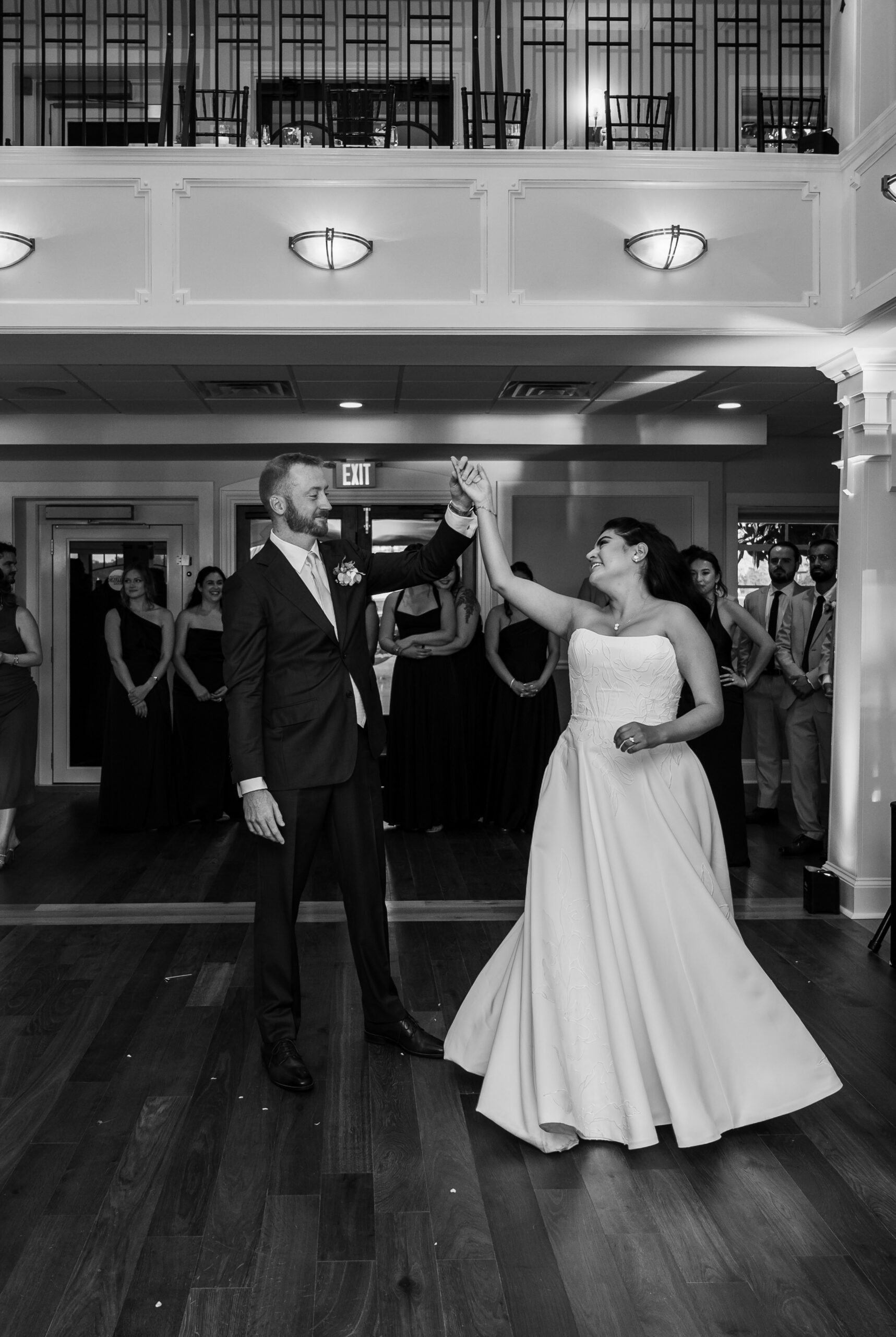 Bride and groom first dance at Herrington on the Bay venue