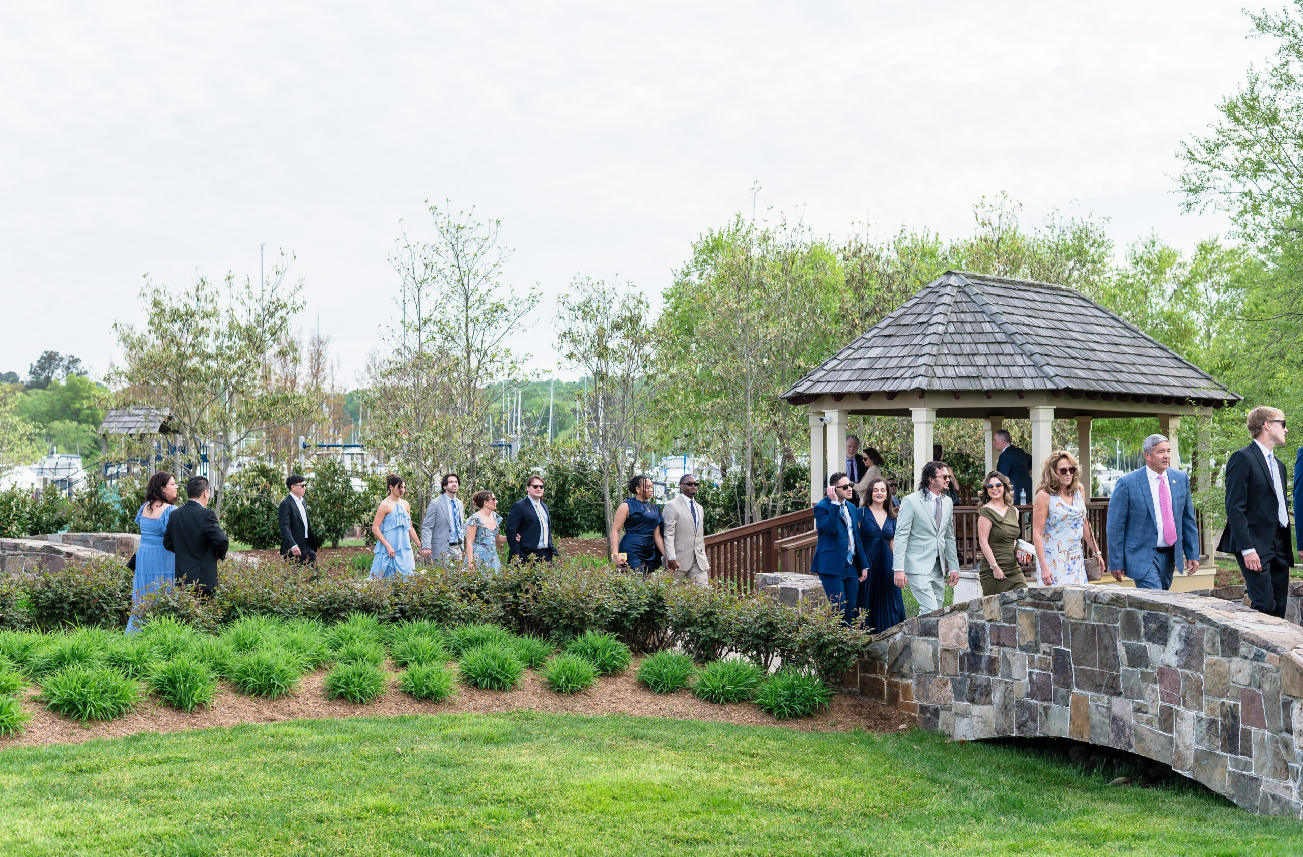 Wedding guests at Herrington on the Bay in North Beach MD